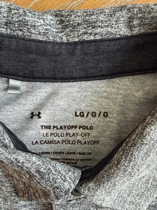 Under Armour Gray Marled Performance Polo - Picture 3 of 4
